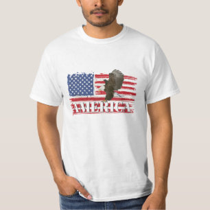 T-shirt Bald Eagle sur le drapeau américain
