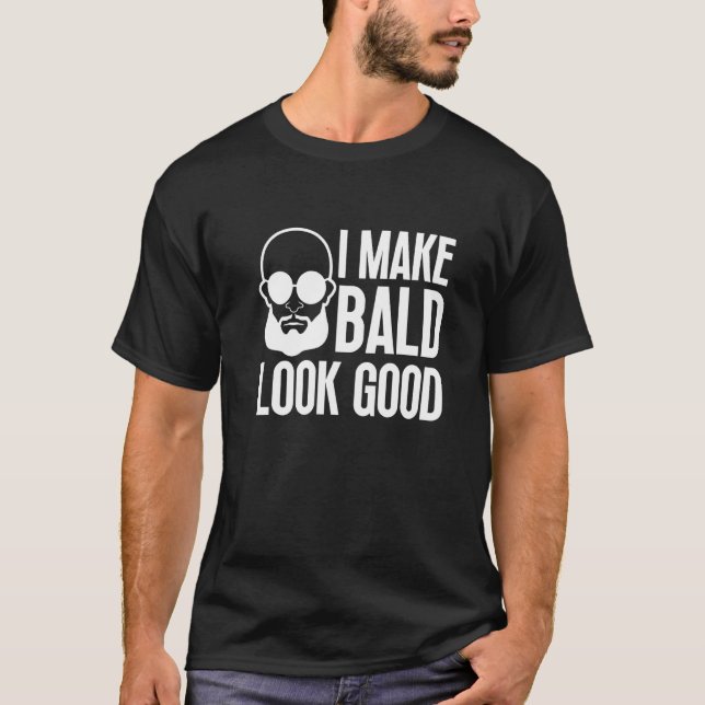 T-shirt Bald Men Hair Loss Balding Dad Baldness  4 (Devant)