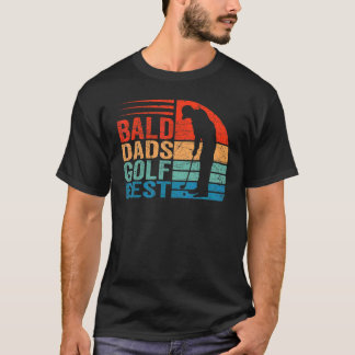 T-shirt Bald Papa Golf Fête des pères Golfer Retro