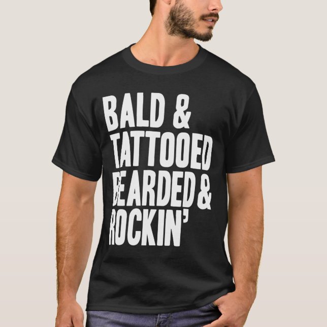 T-shirt Bald & Rockin (Devant)