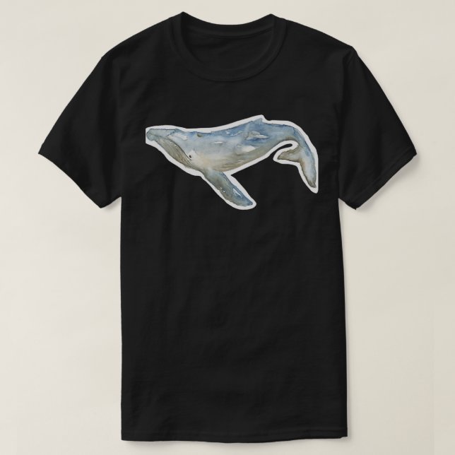 T-shirt Baleine à bosse d'aquarelle 1 (Design devant)