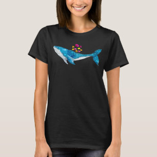 T-shirt Baleine à bosse Marine Vie Océan Nature Mer Bleu W
