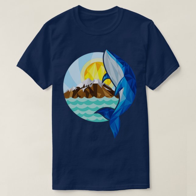T-shirt Baleine À Ciel Dans Le Ciel (Design devant)