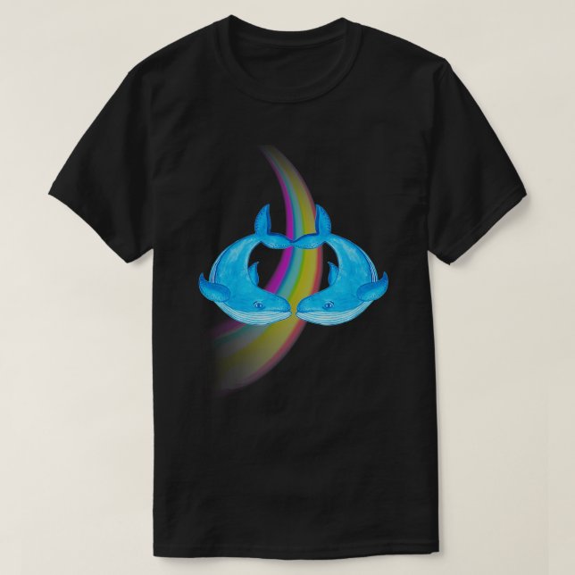 T-shirt Baleine arc-en-ciel 4 (Design devant)