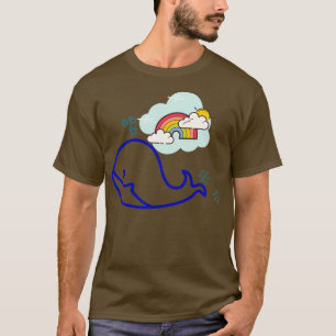 T-shirt baleine avec amoureux des animaux arc-en-ciel