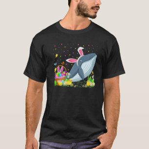 T-shirt Baleine Bleue de Pâques Chasse Oeuf Bleu Baleine B