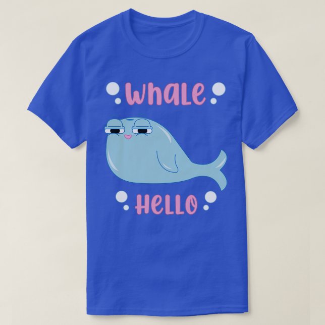 T-shirt Baleine bleue flirtant (Design devant)
