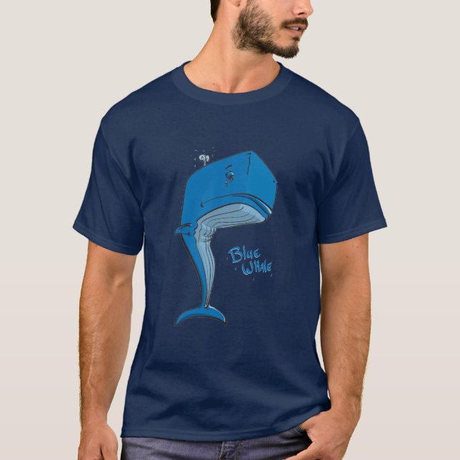 T-shirt Baleine bleue - marine (Devant)