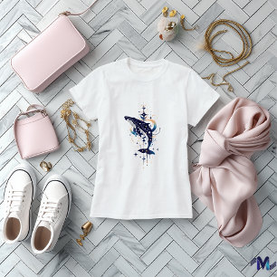 T-shirt Baleine céleste Art Abstrait Design