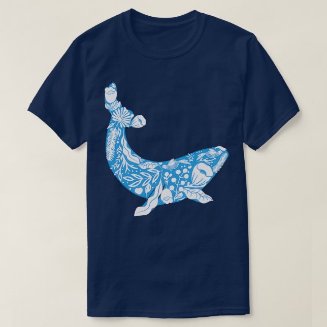 T-shirt Baleine cool Faite D'Éléments De Nature Amateurs D (Design devant)