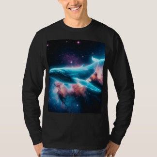 T-shirt Baleine cosmique éthérée dans l'art spatial galact