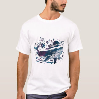 T-shirt Baleine cosmique mystique