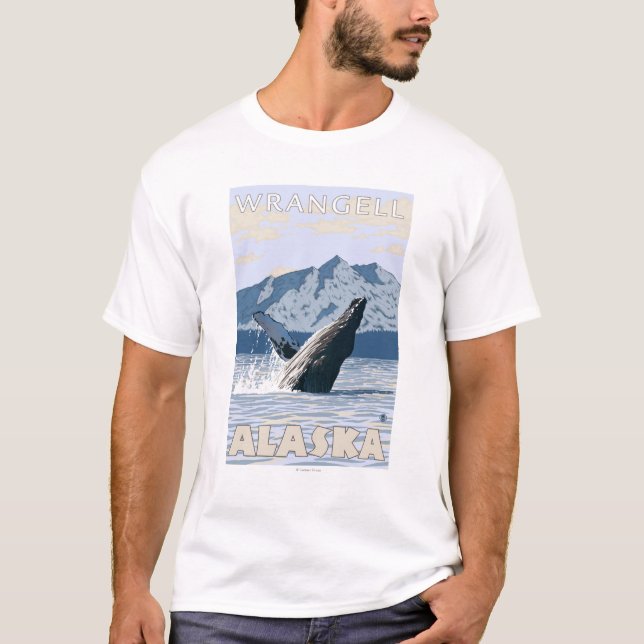 T-shirt Baleine de bosse - Wrangell, Alaska (Devant)