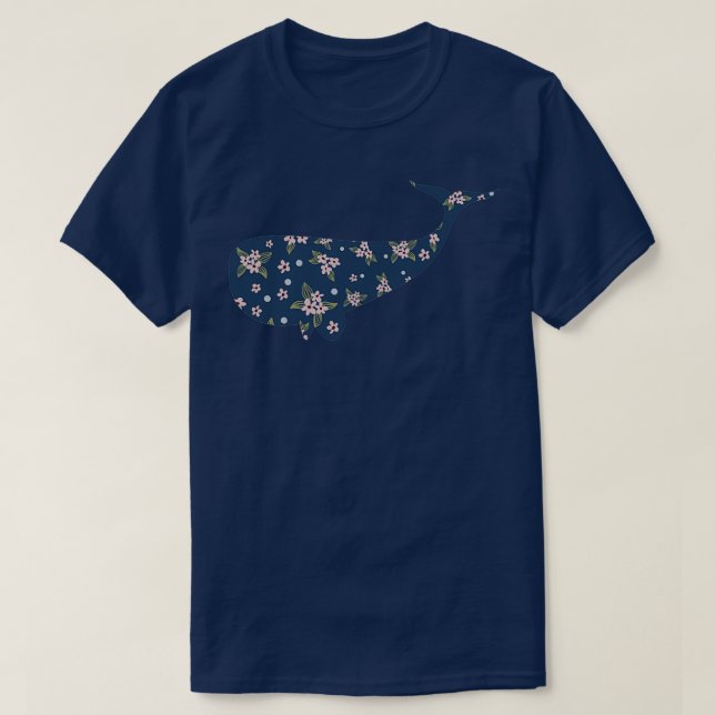 T-shirt Baleine florale 1 (Design devant)