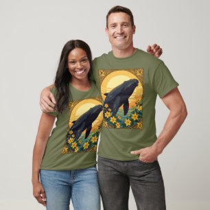 T-shirt Baleine franche De L'Atlantique Nord Et Jasmin Jau