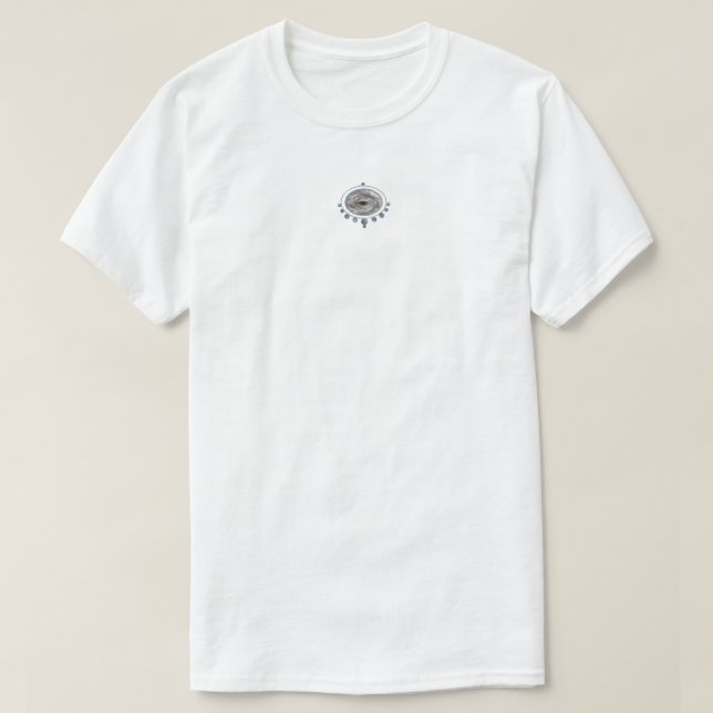 T-shirt Baleine grise nordique encadrée (Design devant)