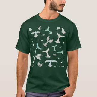 T-shirt Baleine Motif Blue Grey Motif