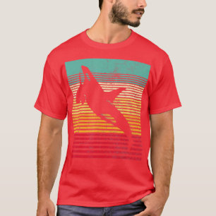 T-shirt Baleine Orca Style Rétro Hommes Femmes Nouveauté V