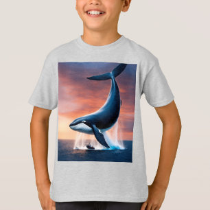 T-shirt Baleine portant une baleine   Géants de l'océan da