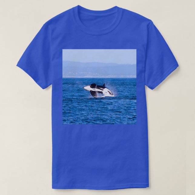 T-shirt Baleine tueuse orca saut (Design devant)