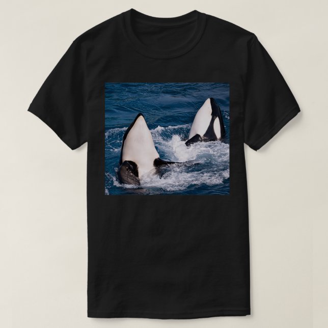 T-shirt Baleine tueuse orque nage 2 (Design devant)