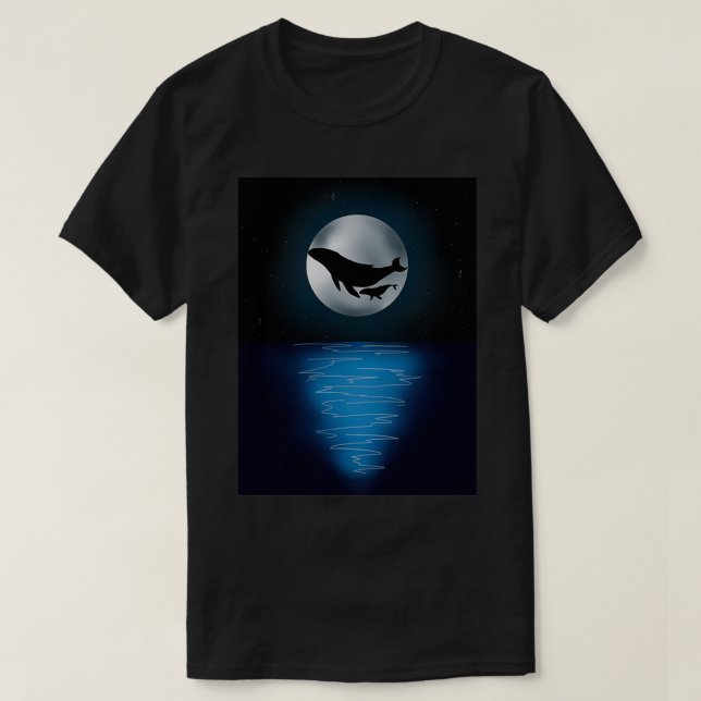 T-shirt Baleines de nuit (Design devant)