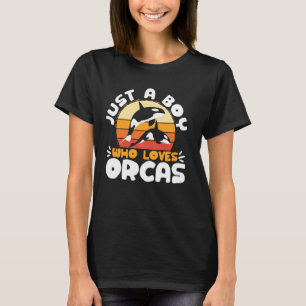 T-shirt Baleines Enfants Juste Un Garçon Qui Aime Les Orqu