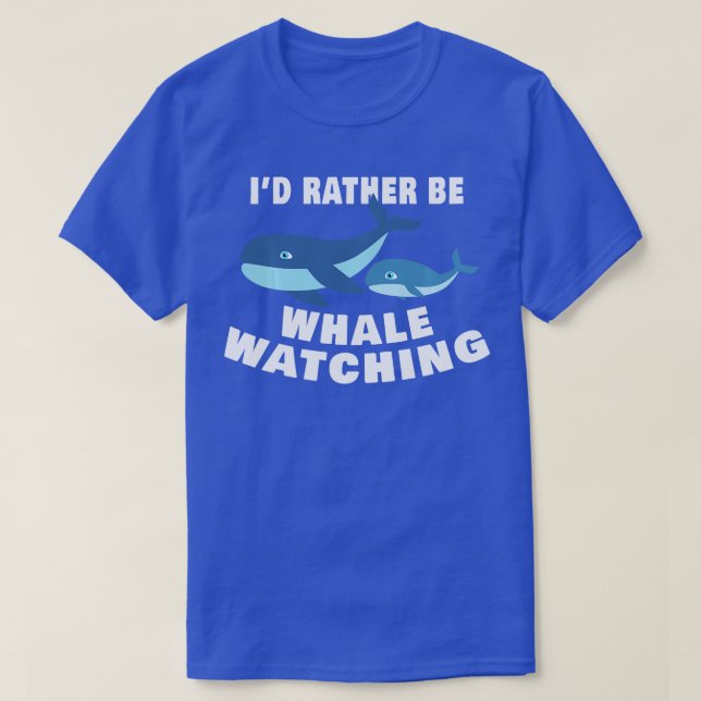 T-shirt Baleines observant une longue manche (Design devant)