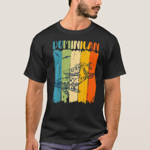T-shirt Baleines Retro Dominicaine jumelage amis Famille