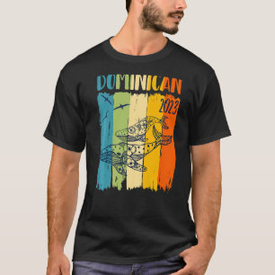 T-shirt Baleines Retro République Dominicaine Thème Famill