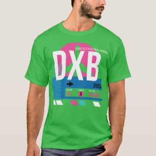T-shirt Balise Bagage du code de l'aéroport Dubai DXB