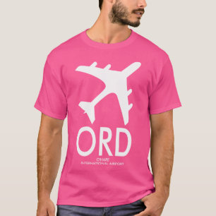 T-shirt Balise Bagage Ord O'Hare Chicago Airport Code