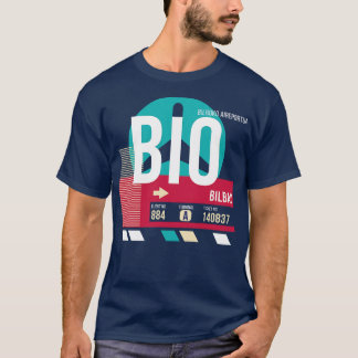 T-shirt Balise bagages BIO Airport Code Bilbao Espagne