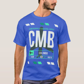 T-shirt Balise Bagages Code Aéroport CMB Colombo