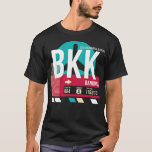 T-shirt Balise Bagages du code de l'aéroport BKK Bangkok T