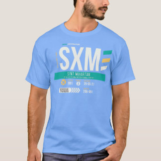 T-shirt Balise Bagages du code de l'aéroport St Maarten SX