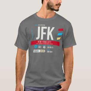 T-shirt Balise de bagage du code de l'aéroport JFK de New
