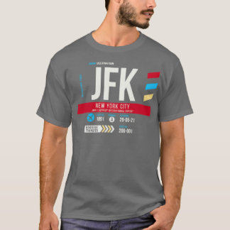 T-shirt Balise de bagage du code de l'aéroport JFK de New