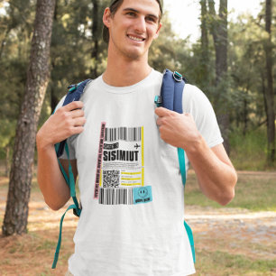 T-shirt Balise de bagages de voyage du Groenland Sisimiut 