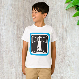 T-shirt Balise de phare gras avec icône Ocean Waves