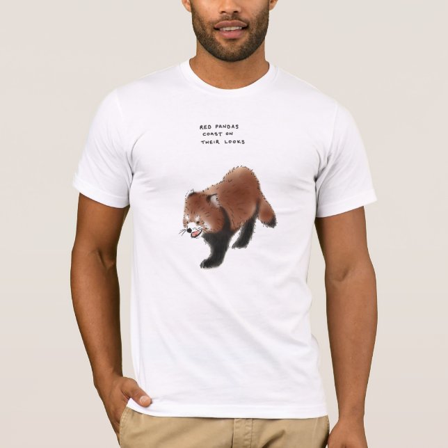 T-shirt baliverne de panda rouge (Devant)