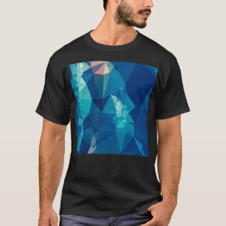 T-shirt Ball Blue Abstract Low Polygon Background