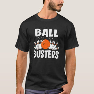 T-shirt Ball Busters Bowling Couple Bowler Alley B