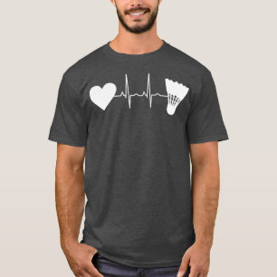 T-shirt Ball de Badminton Heartbeat 1