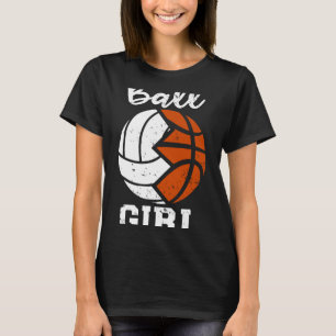 T-shirt Ball Girl Funny Volleyball Basketball Girl Premium