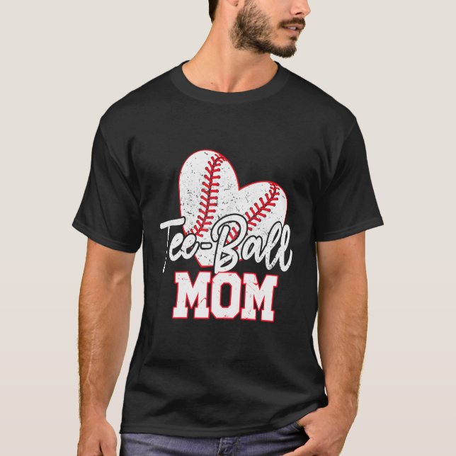 T-shirt Ball Maman Fun Ball Maman Baseball Softball Mère D (Devant)
