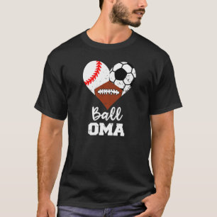T-shirt Ball Oma Heart Baseball Football Football Oma