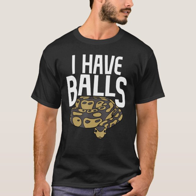 T-shirt Ball Python Snake J'Ai Des Boules (Devant)