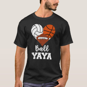 T-shirt Ball Yaya Heart Volleyball Basketball Ya