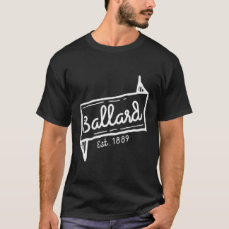 T-shirt Ballard Seattle Washington Est 1889 Quartier